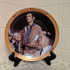 VINTAGE Norman Rockwell Freedom of Speech Painting Collector's Plate Rare 1994